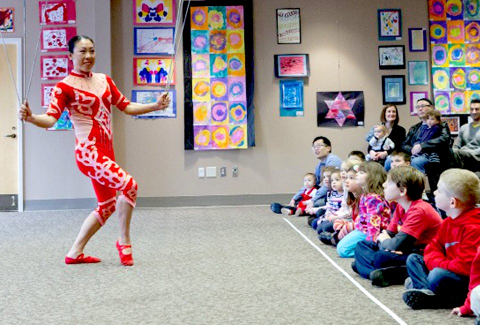 Take in a performance of "Traditions of Chinese Acrobatics" at the White Plains Public Library. Photo courtesy of the library