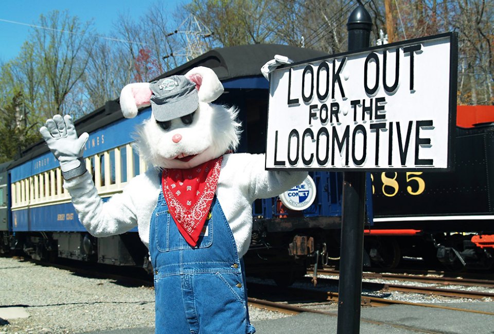 Hop aboard the Whippany Easter Bunny Express. Photo courtesy of the railway