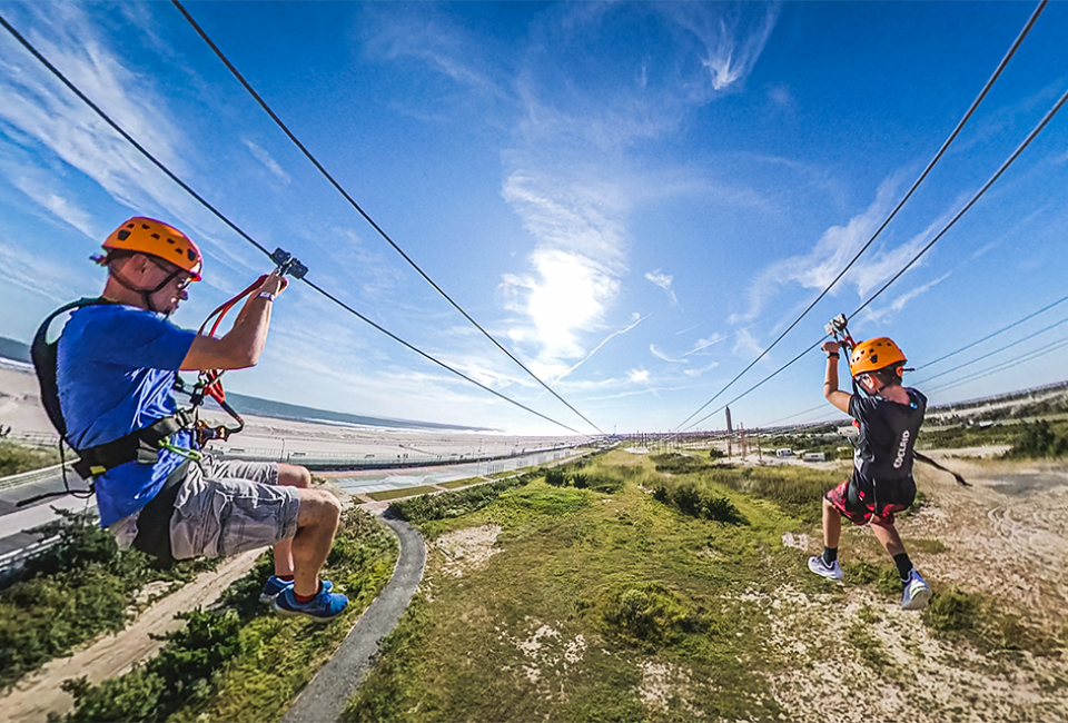 Featuring ziplines, wobbly bridges, cargo nets, and more, WildPlay has something for every age group. Photo courtesy of WildPlay