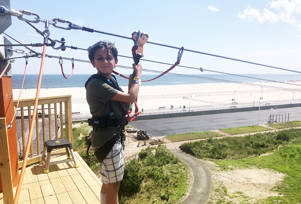 A trip to the beach can turn into a high-flying adventure at WildPlay at Jones Beach. Photo by Jaime Sumersille