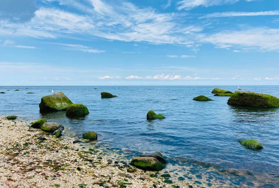 A rocky shoreline greets visitors at Wildwood State Park