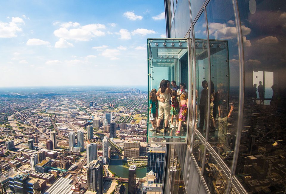 The Skydeck at Willis Tower has spectacular views spanning four states.