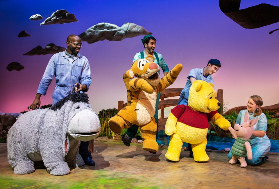 Winnie the Pooh and friends take the stage—in puppet form—in a charming new adaptation at Theatre Row. Photo by Evan Zimmerman for Murphy Made