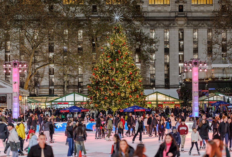 Bring your skates and you can hit the ice for free at Bryant Park. Photo by Colin Miller 