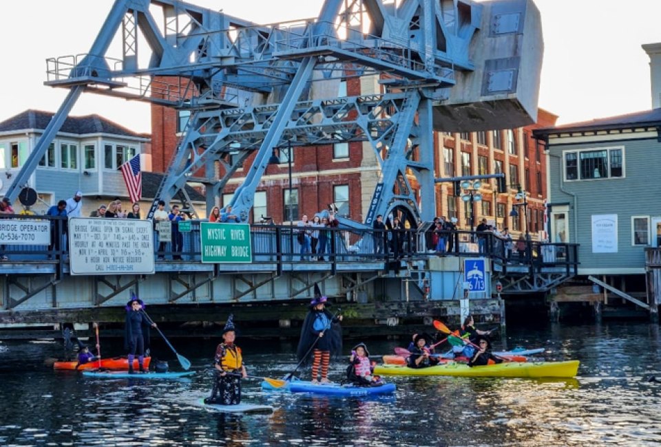 Halloween takes to the sea in Mystic! Annual  Witch Paddle and Coat Drive photo courtesy of the Adventure Mystic Facebook page