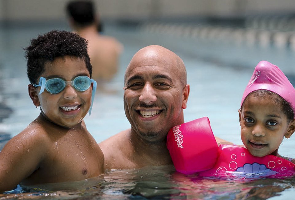 Boston swimming lessons for kids and adults are available year round. Photo courtesy of the YMCA of Greater Boston